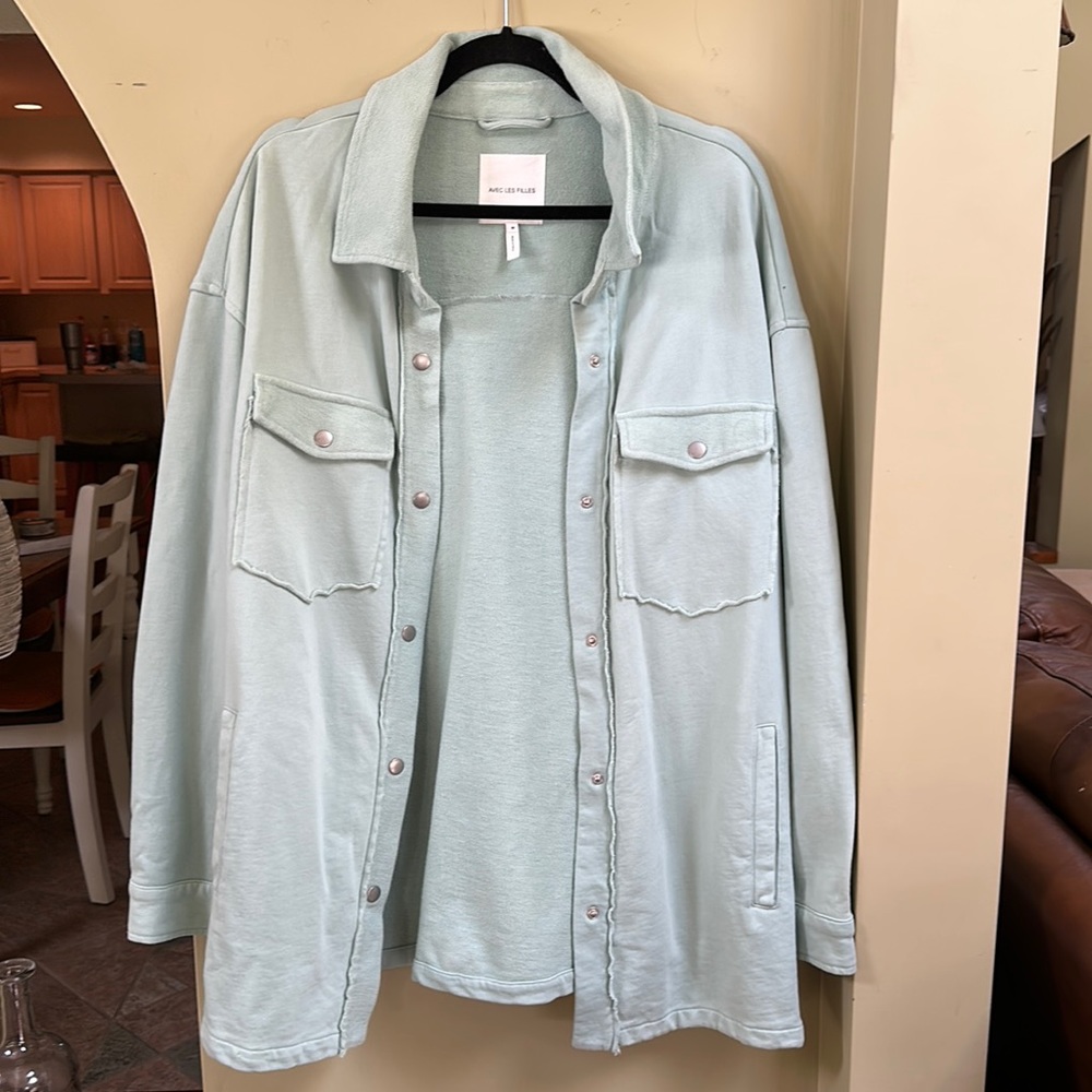 Avec Les Filles light button up jacket